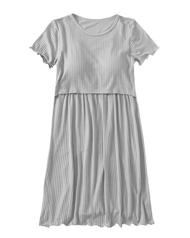 Envie Lift-Up Nursing Dress in Gray